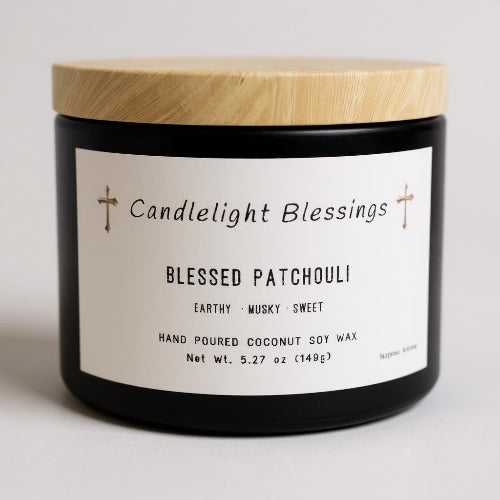 Blessed Patchouli Wood Wick Candle